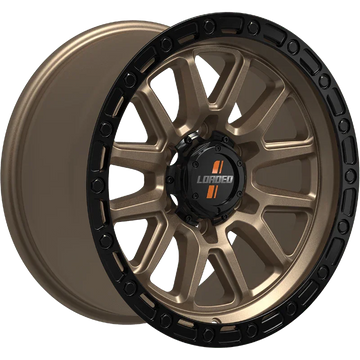 Loaded Stockton Wheels in Bronze Centre Black Lip
